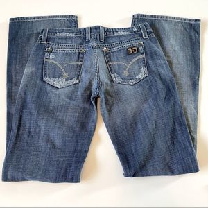 Joe’s Jeans JJ Rhinestones Distressed Stars Sz 28